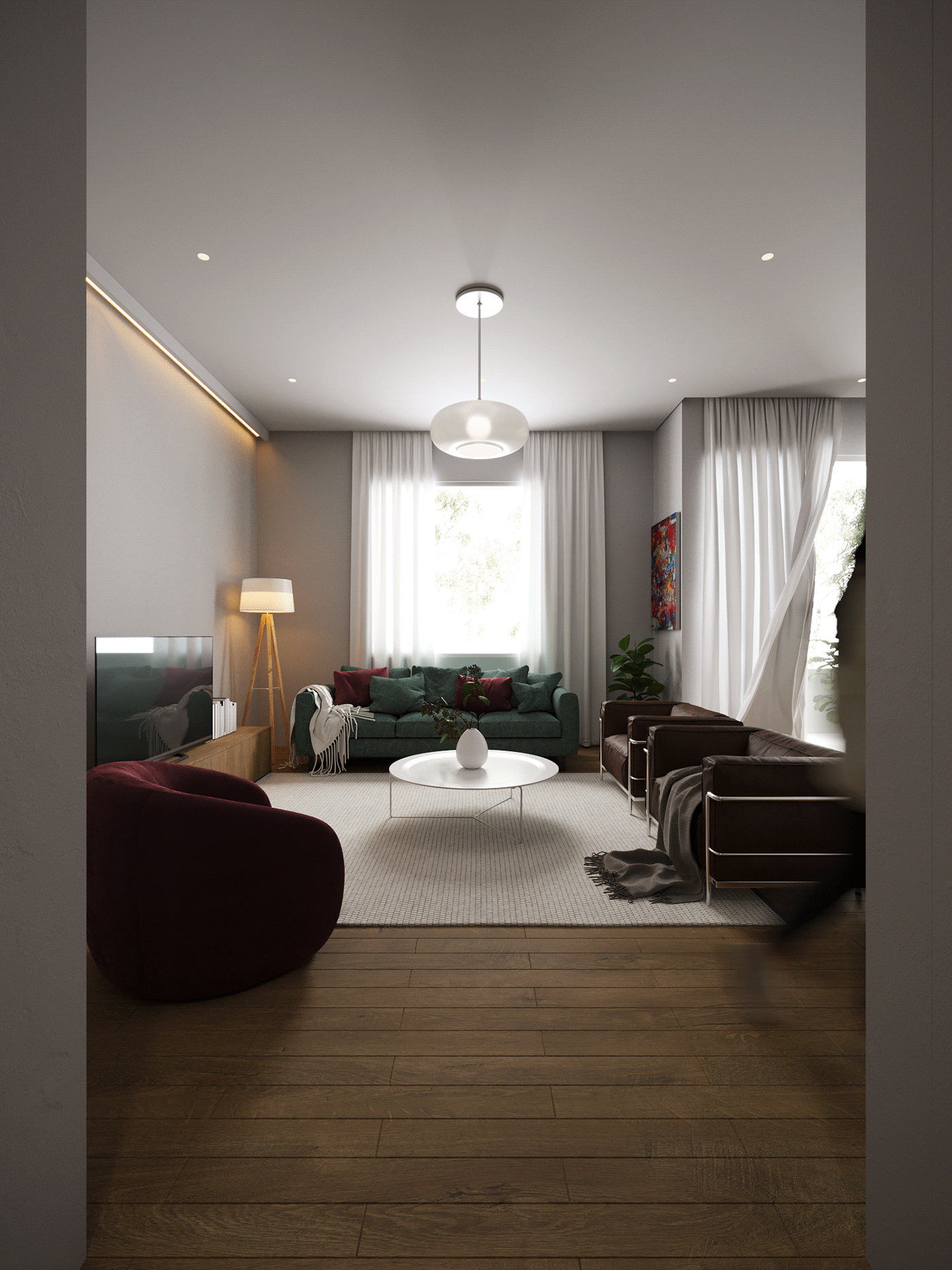 architecture apartment Interior minimalist livingroom