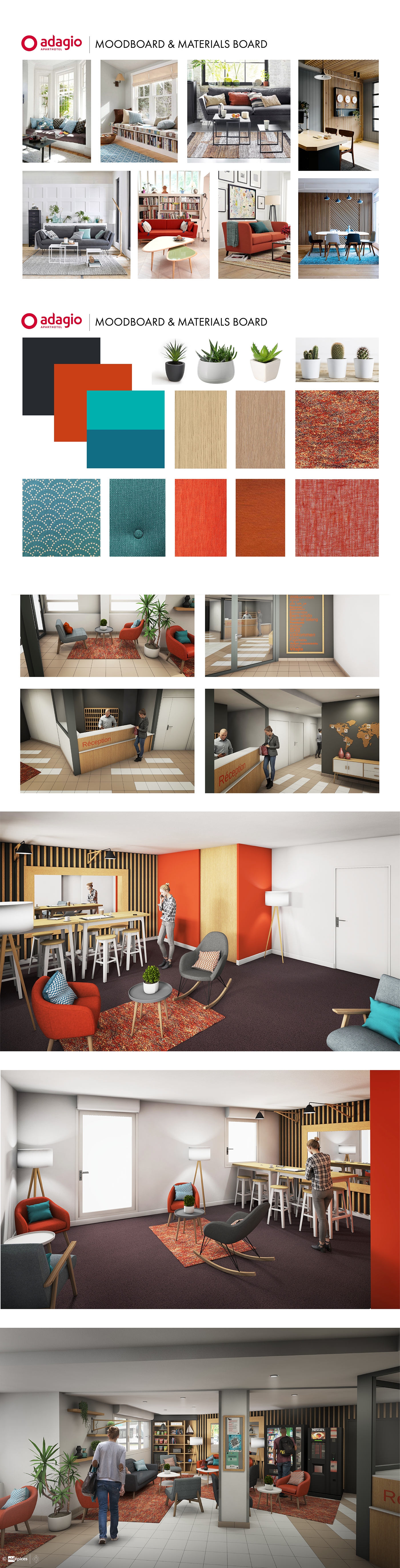 Interior design adagio nidepices architecture room hotel appartment