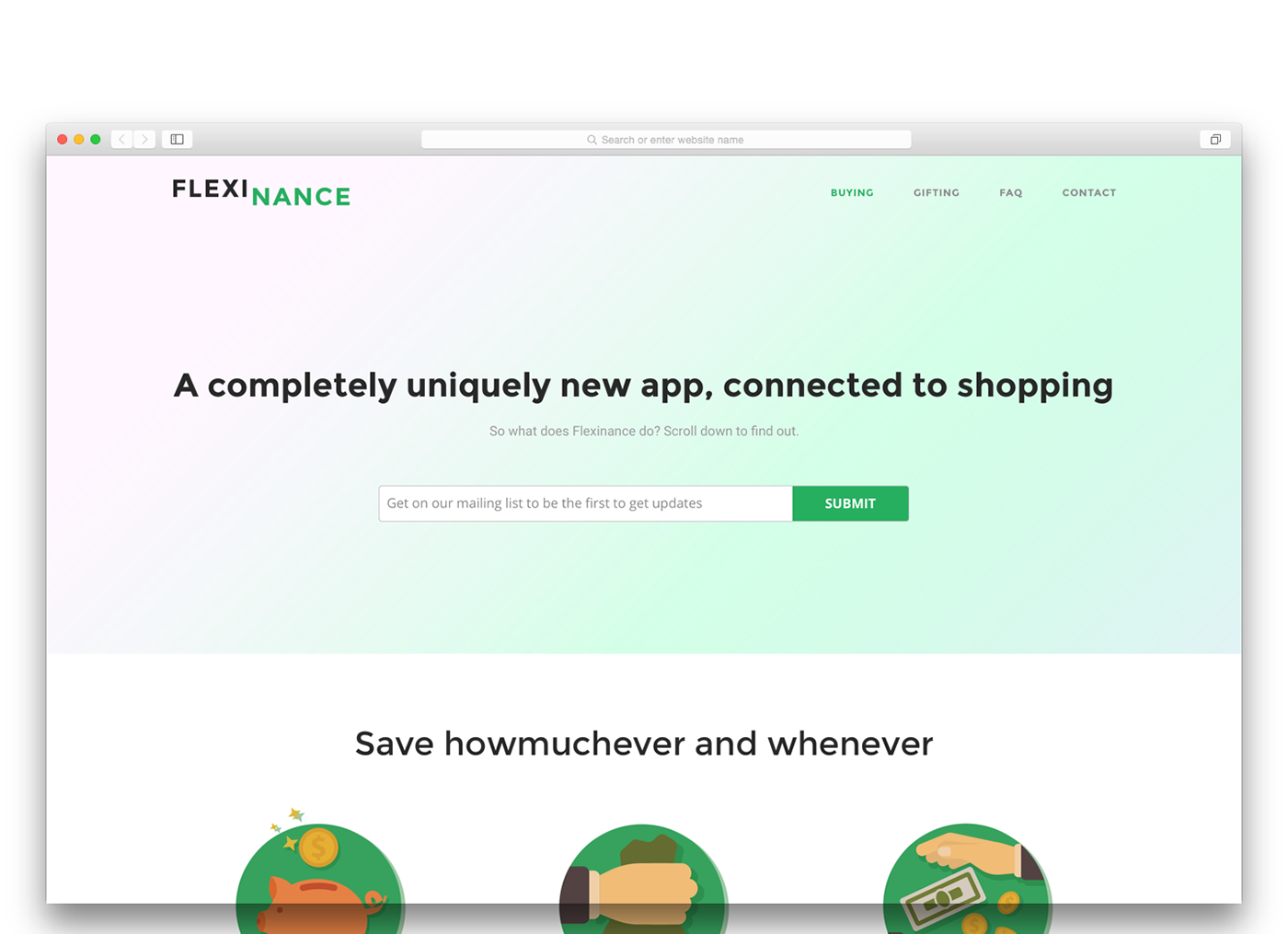 Website landing page finance app mobile Single Fintech UI ux