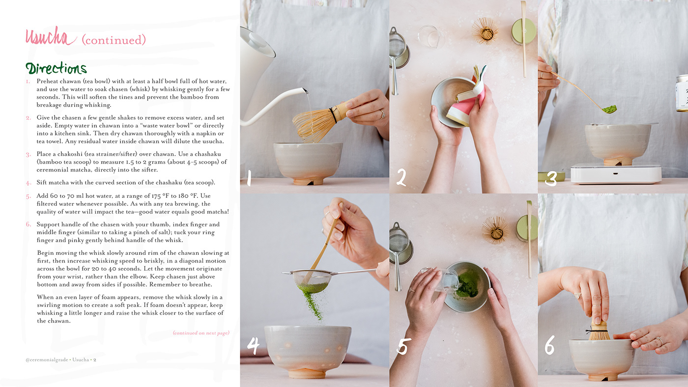Guide Layout matcha usucha drink food photography Photography  tea thin matcha