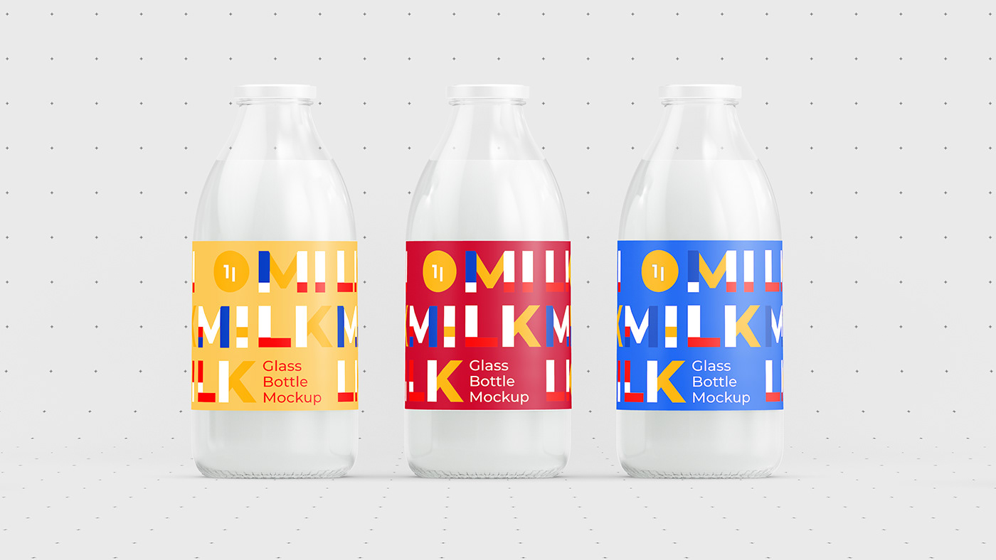 milk Mockup psd template bottle free branding  psd mockup Diary