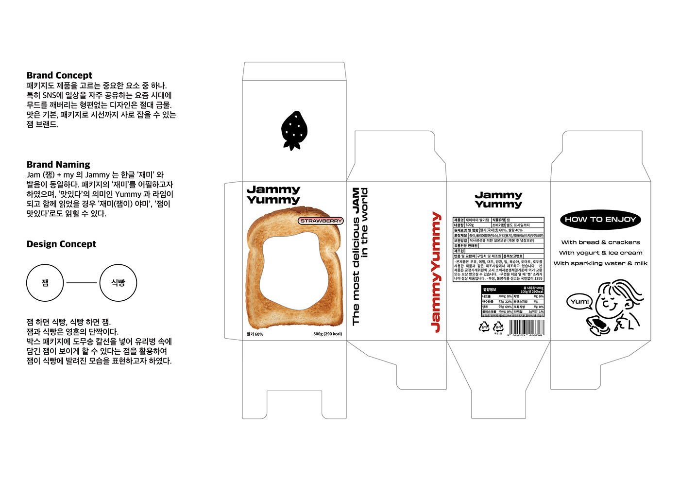 패키지디자인 패키지 package design  Packaging Food  jam jam packaging