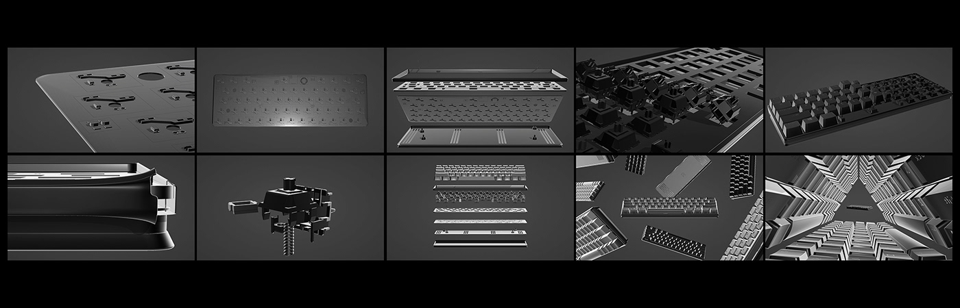animation  3D blender CGI keyboard cycles Digital Art  Render product animation RGB