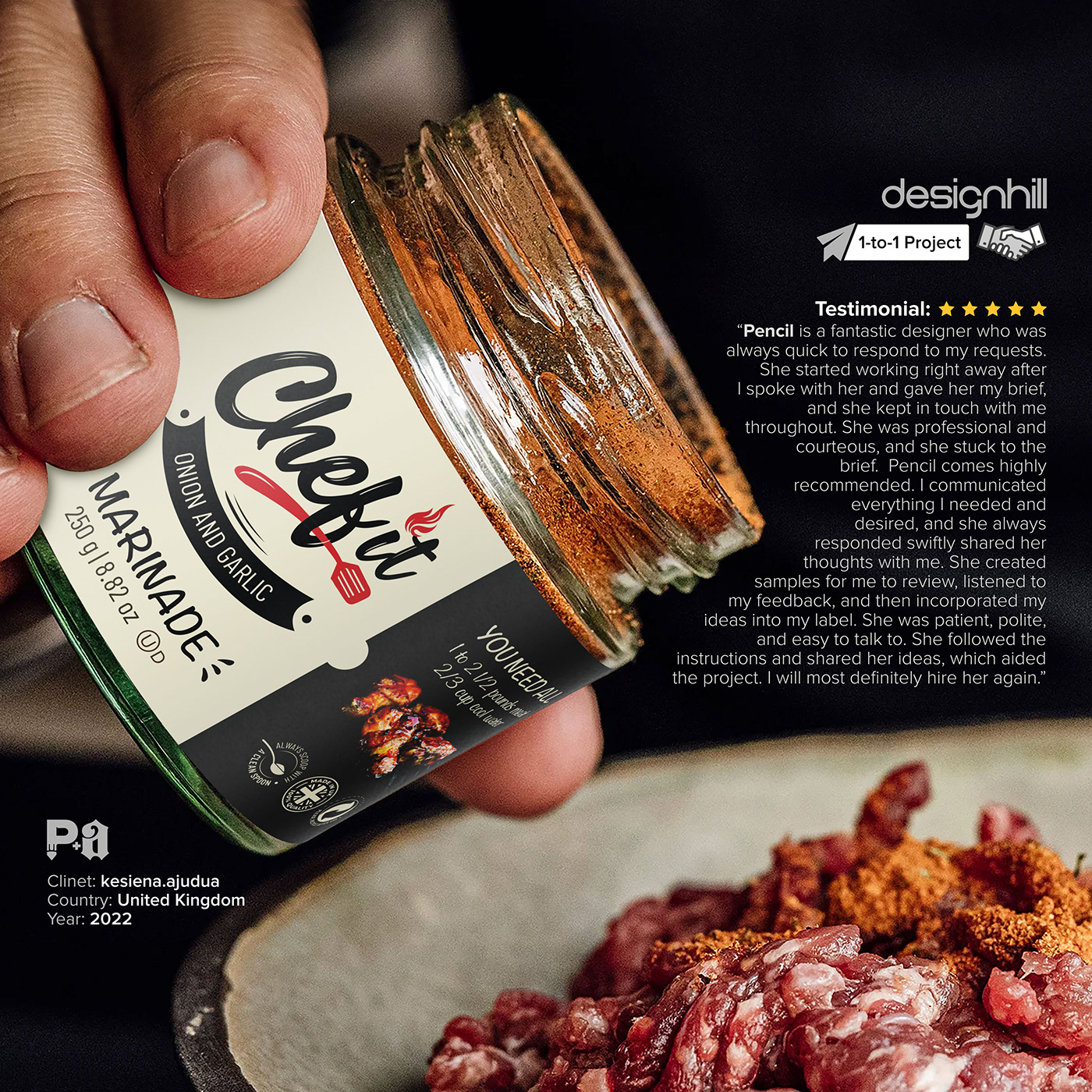 Marinade label design packaging design spice Packaging