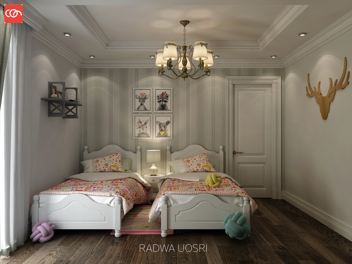 interior design classic architecture children bedroom Neo Classical warm Playful