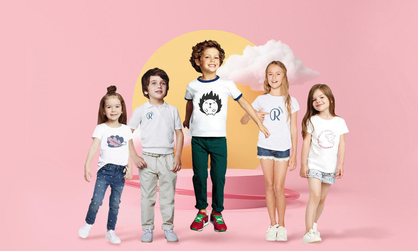 brand identity children clothes Clothing design identity kids logo minimal simple