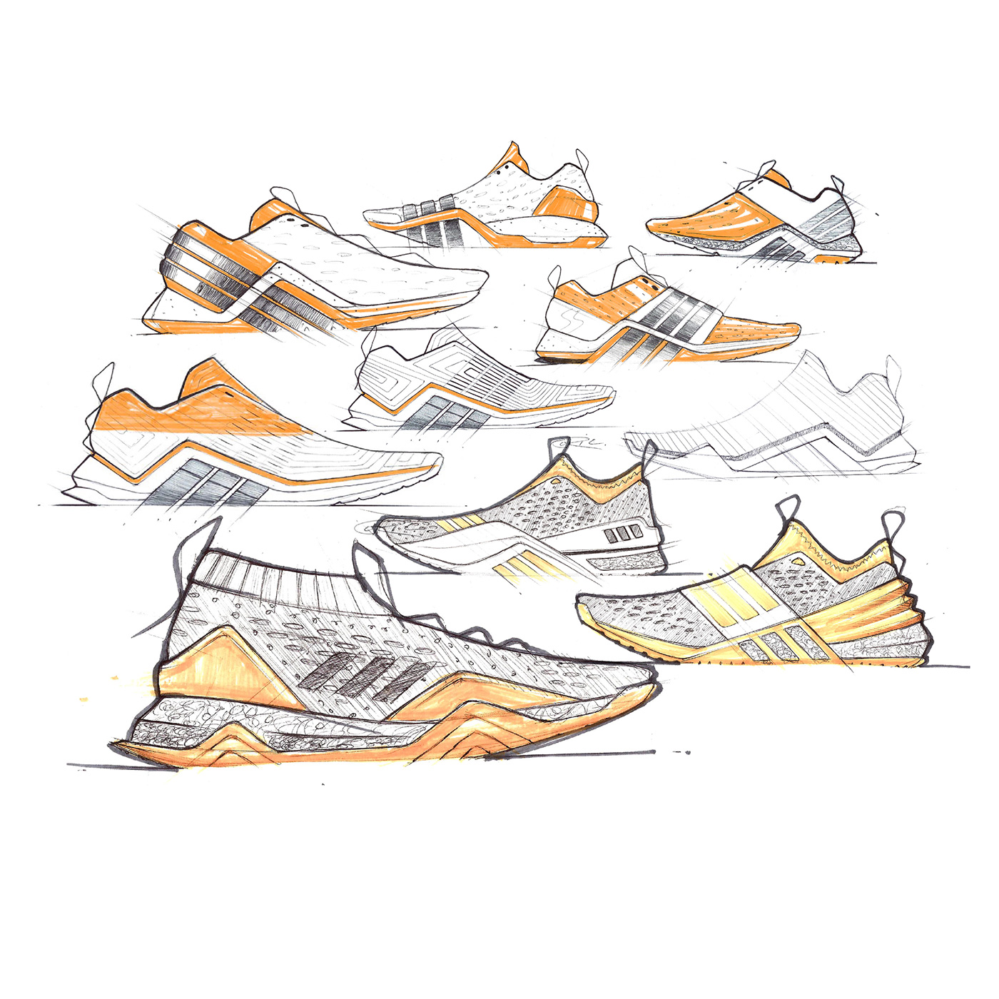 sketch sketchbook photoshop pen pencil Nike adidas New Balance shoes sneakers