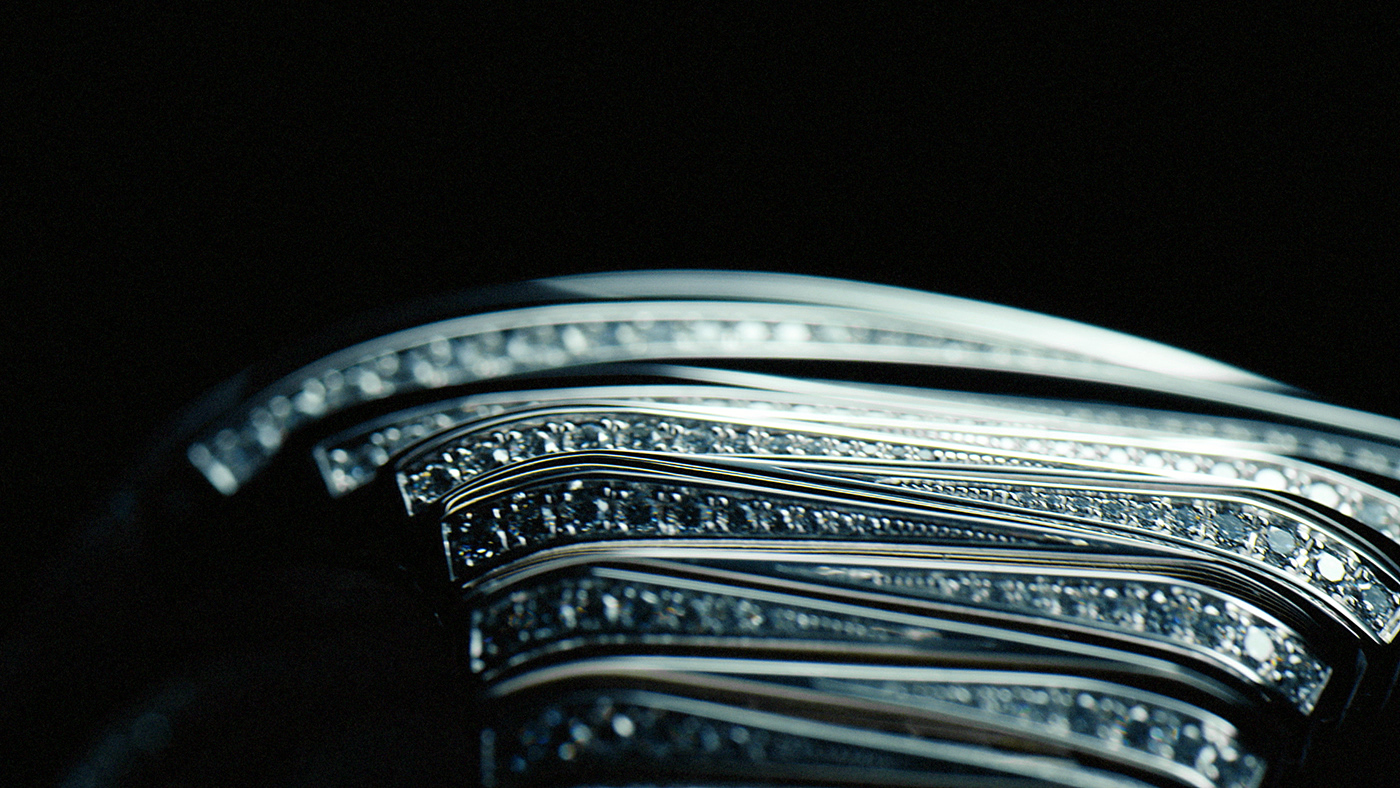 Jewellery watch diamonds luxury mirror kaleidoscope timepiece motion control I-Reel iréel