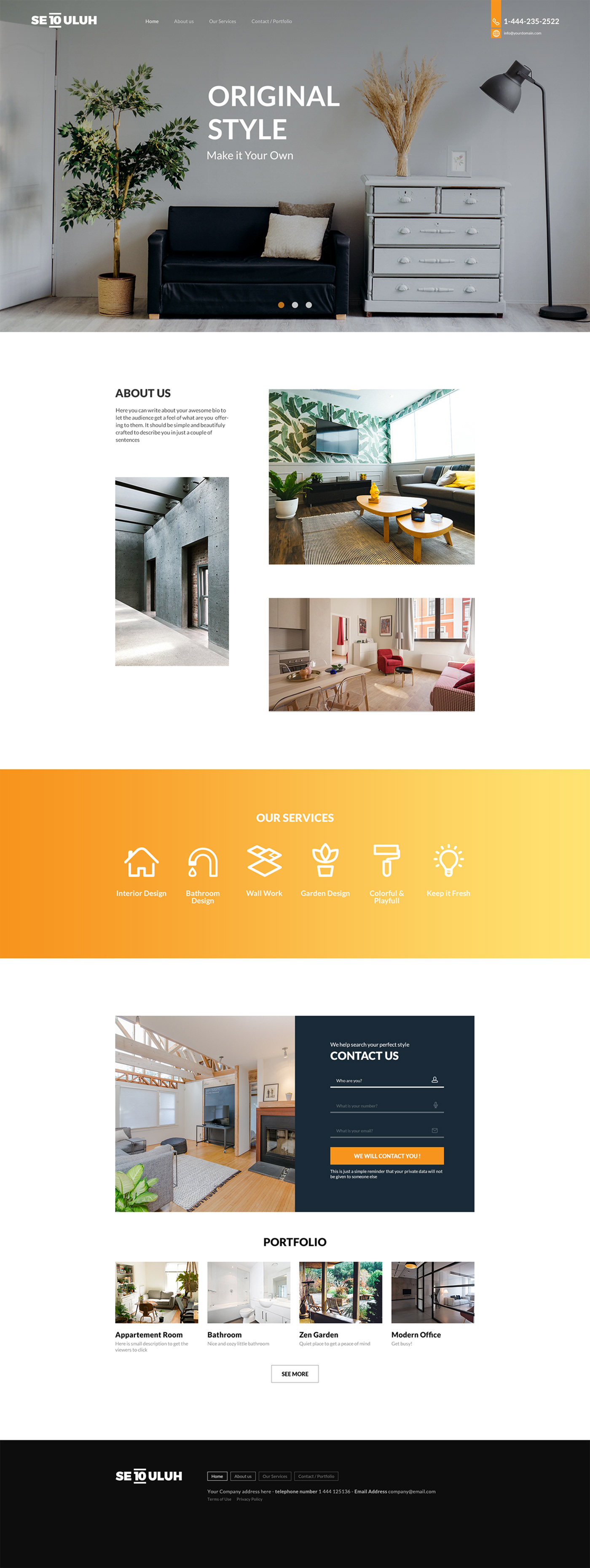 Free Template Web Design  interior website modern website template
