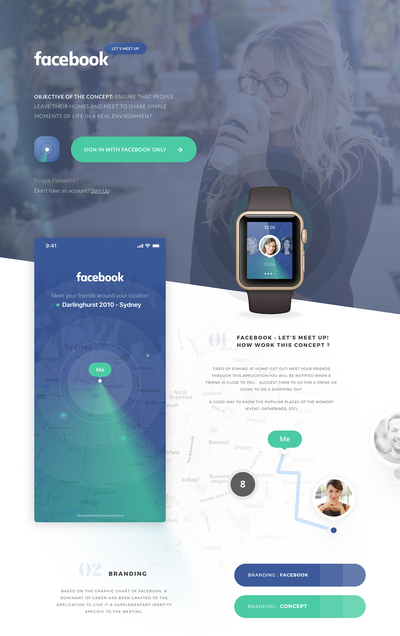 concept app ios mobile facebook UI ux