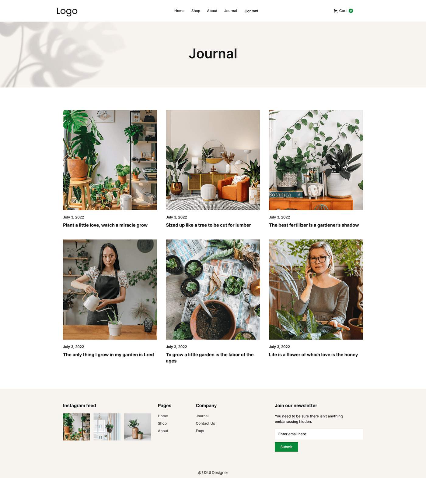 plants Nature forest trees greenery greenhouse UI/UX Web Design  Website landing page
