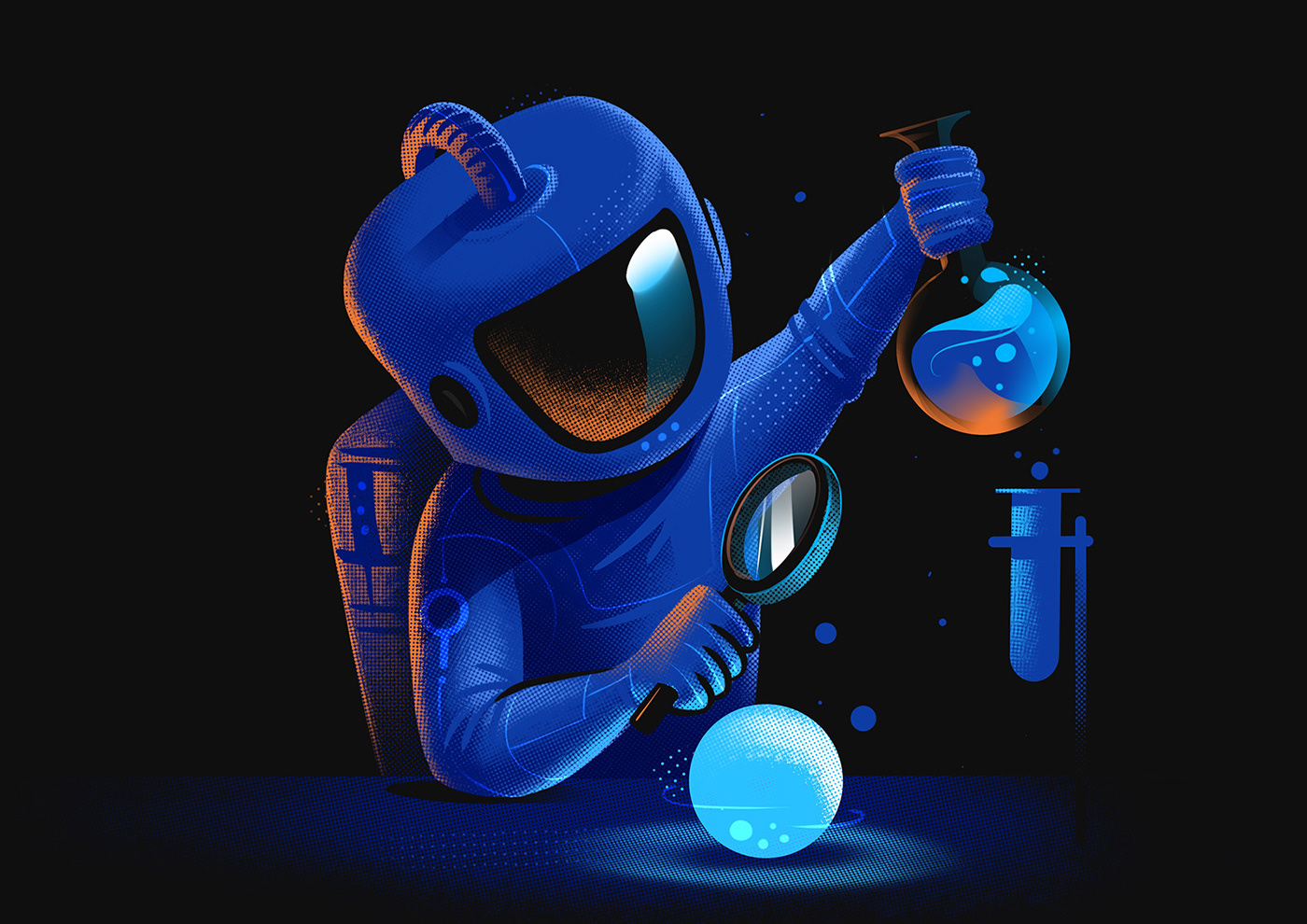 astronaut Character design  character illustration digital illustration ILLUSTRATION  Illustrator Procreate sapce suit Space  character drawing