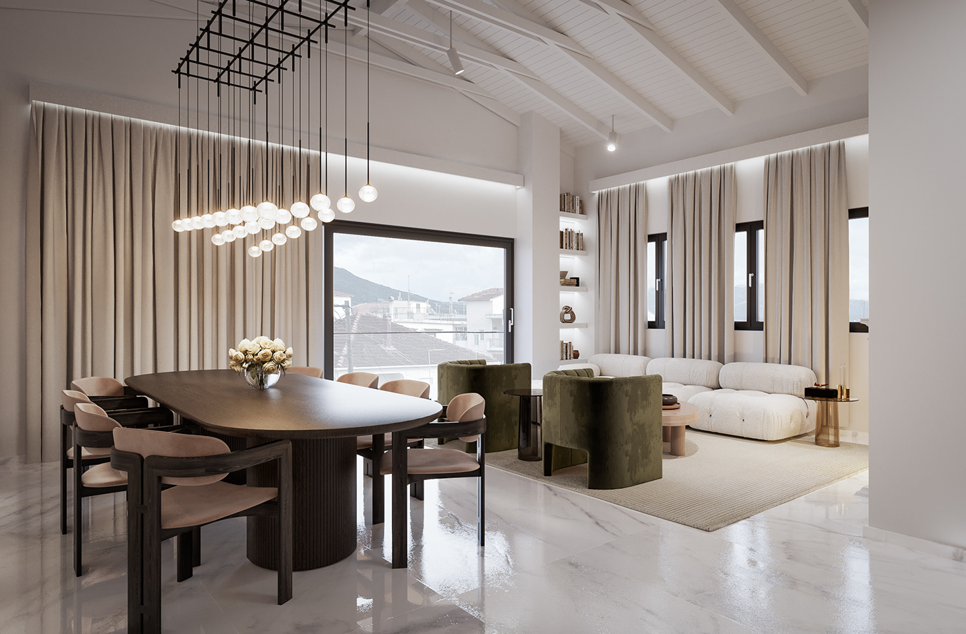 3ds max interior design  architecture archviz CGI corona Render visualization house Greece