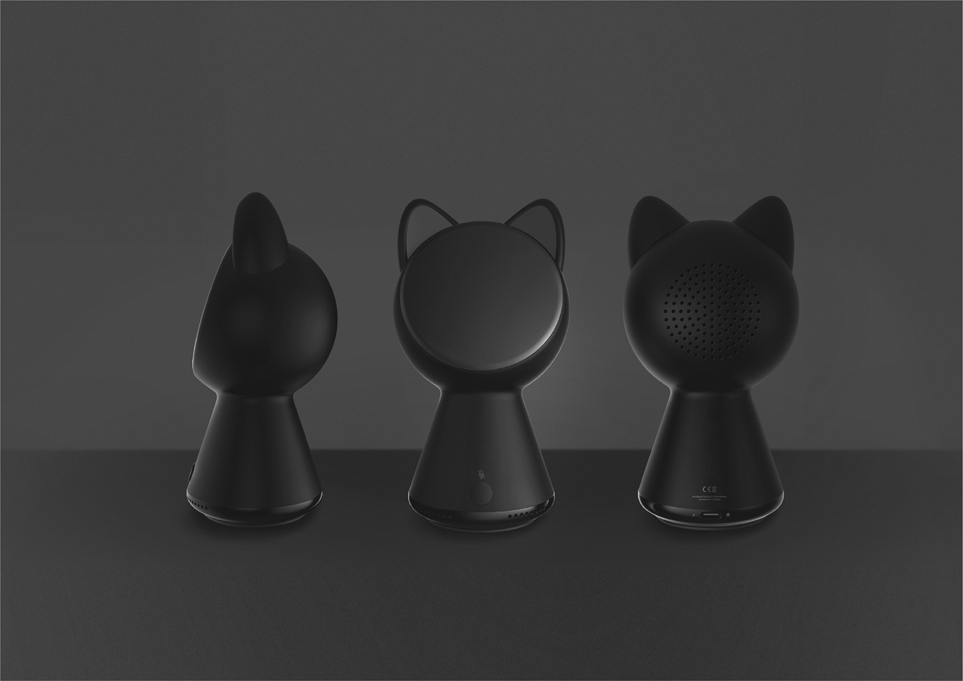 apple GUI Mockup Cat design black Smart speaker concept student project