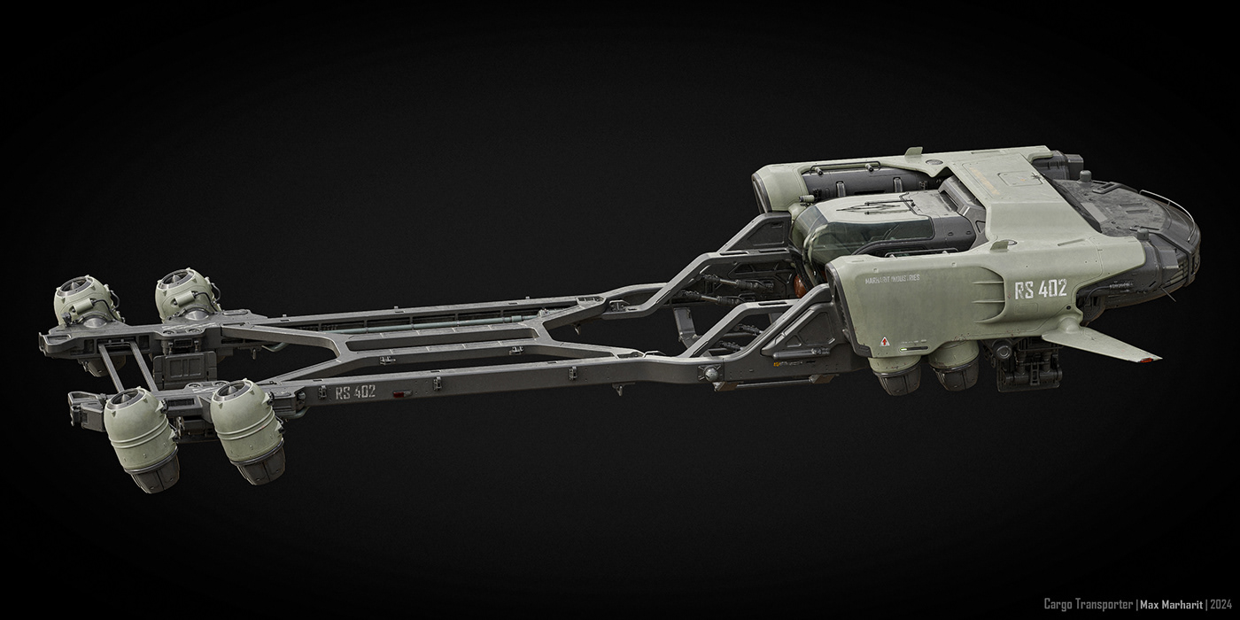Cargo spaceship транспорт design concept Scifi ILLUSTRATION  concept art Vehicle