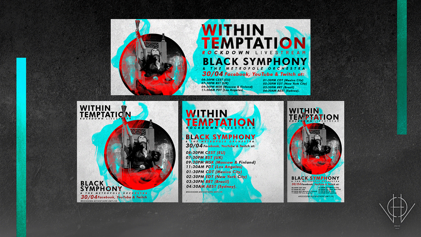 design diseño gráfico flyer graphic design  music within temptation