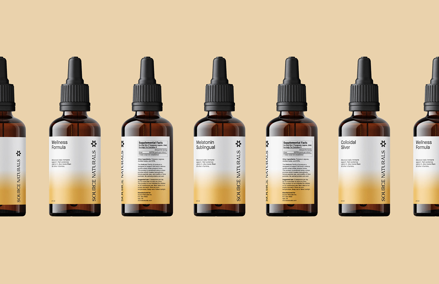 branding  Packaging dropper vitamin supplements