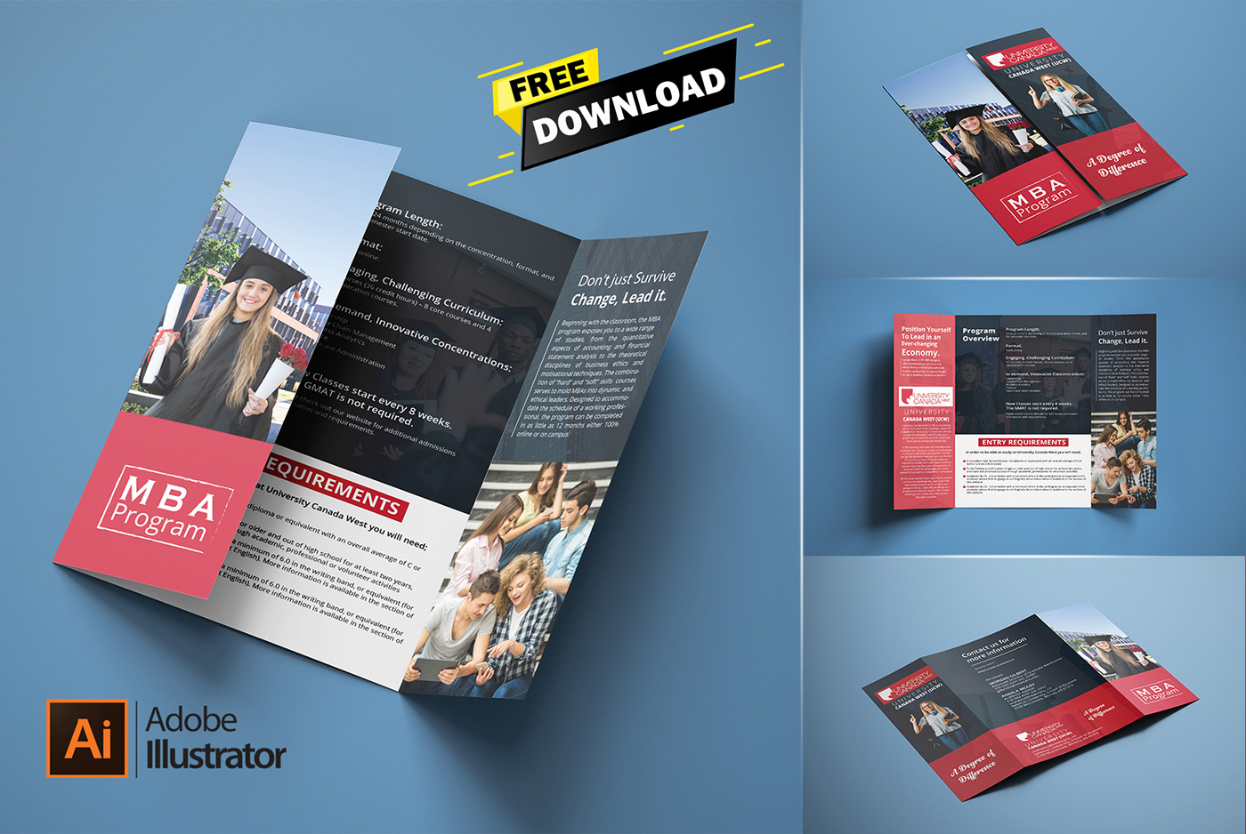 Free Single Gatefold Brochure Download on Behance In Adobe Illustrator Brochure Templates Free Download