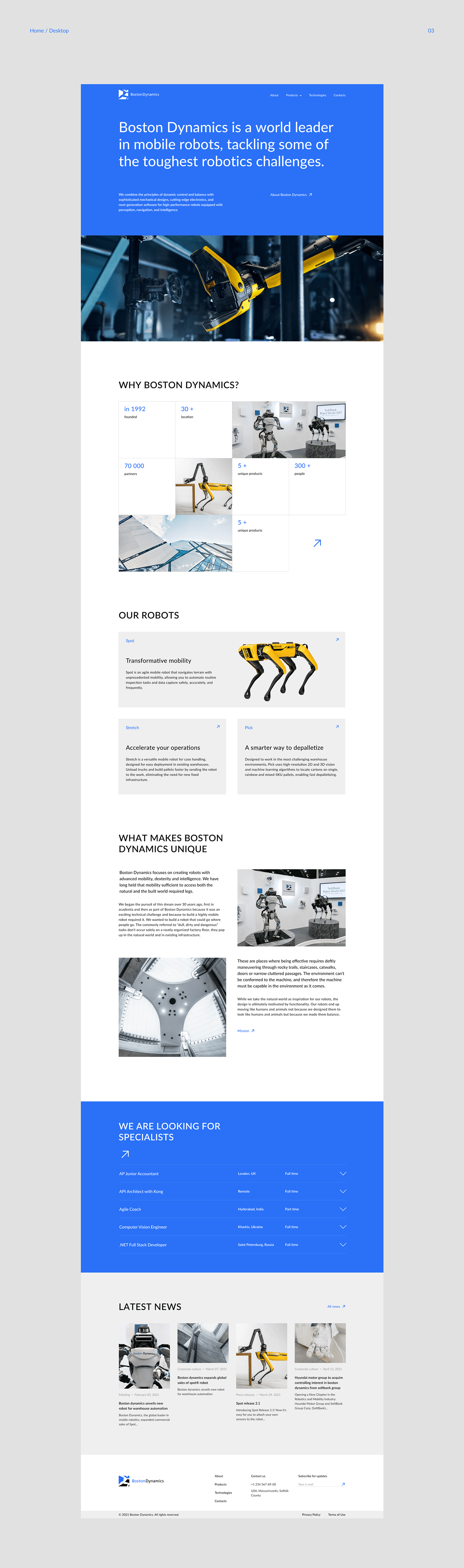 company corporate Minimalism redesign robot technologies UI ux Webdesign корпоративный