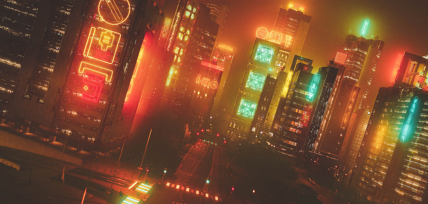sci-fi city styleframes