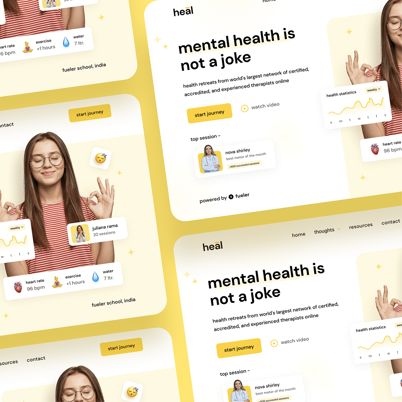 Clean UI design Health mental health Minimalism product design  uidesign uiux uxdesign Webdesign
