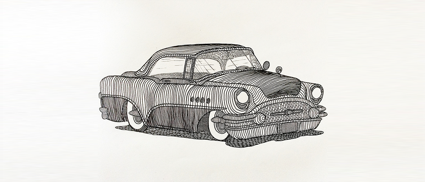 pen paper pencil Cars Classic lines