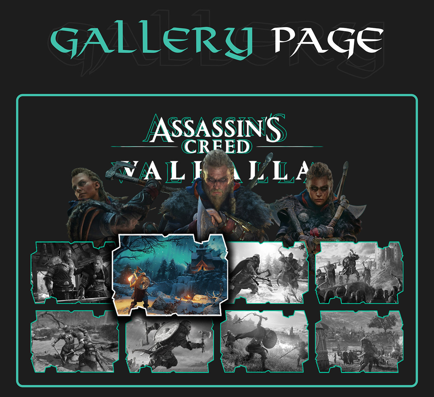 3D assassin design Figma game lite photoshop ps5 valhalla Web