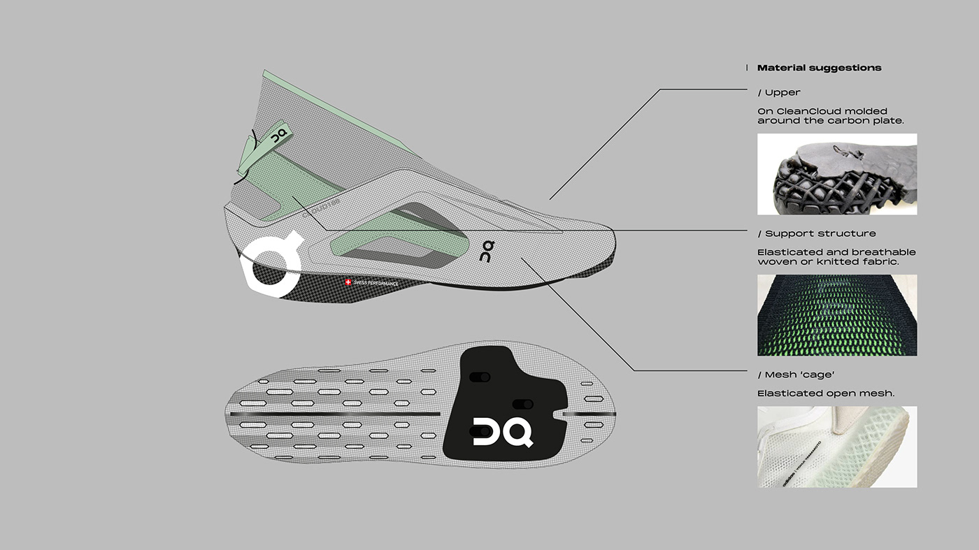 brand identity concept Cycling design footwear footwear design on On running Performance Triathlon