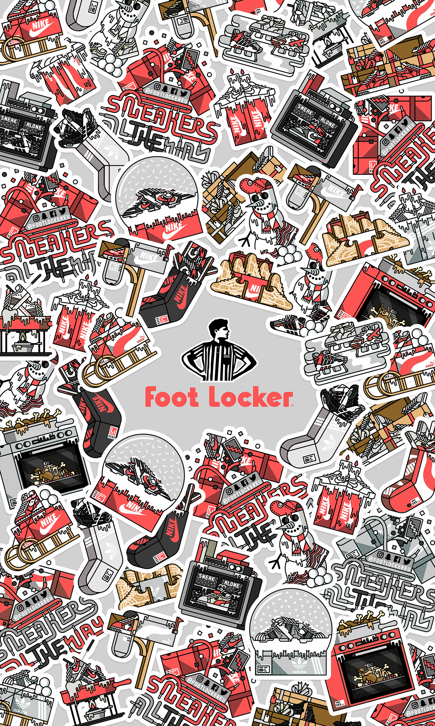 Foot Locker footlocker xmas Christmas sneakers sneaker Nike trainers footwear Sneaker Design