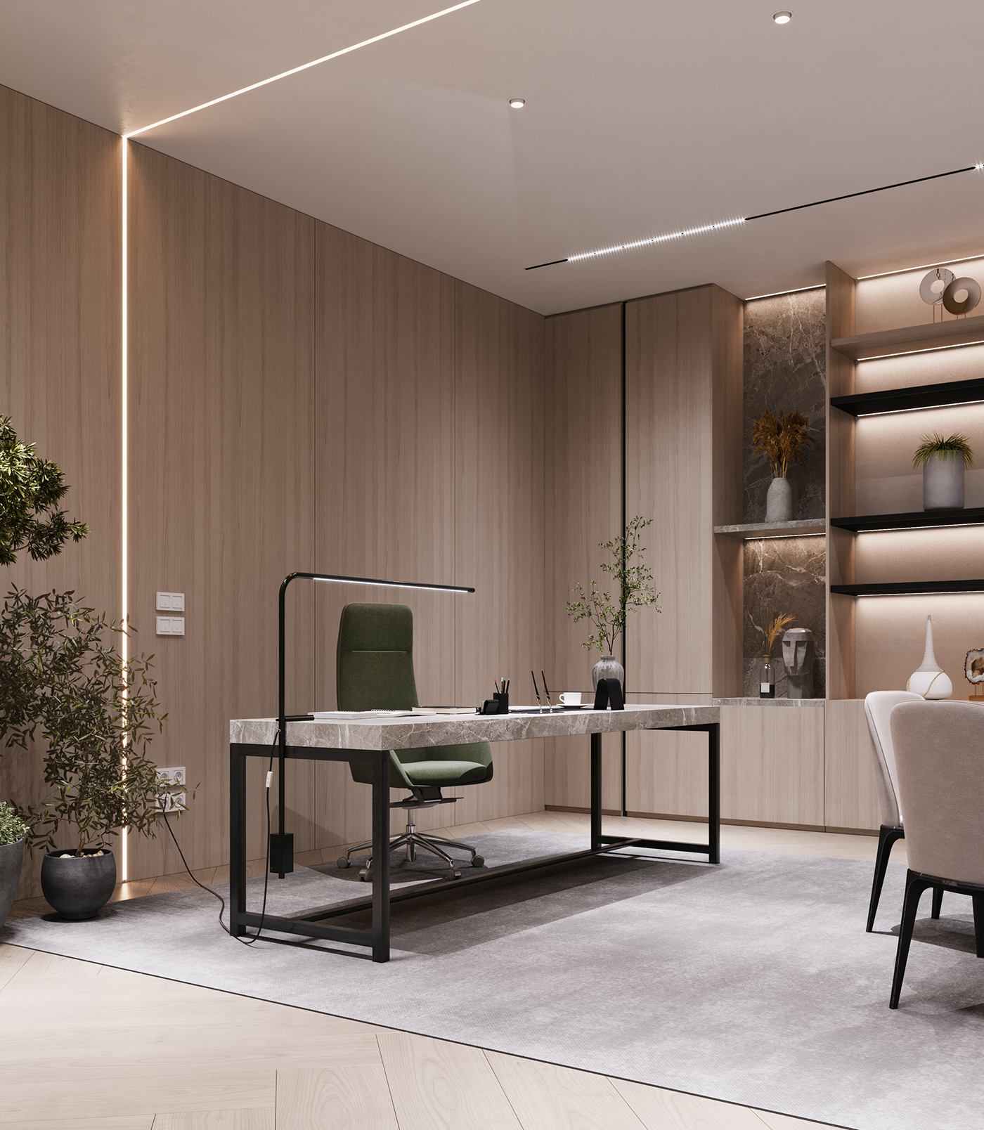 home office Interior lounge minimal Minimalism minimalist modern natural Office simple