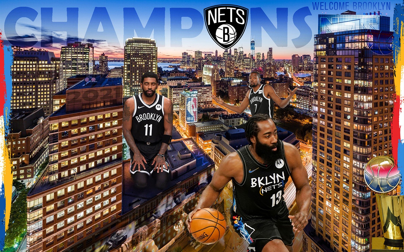 basketball bklyn Brooklyn Champions design Durant harden irving NBA nets