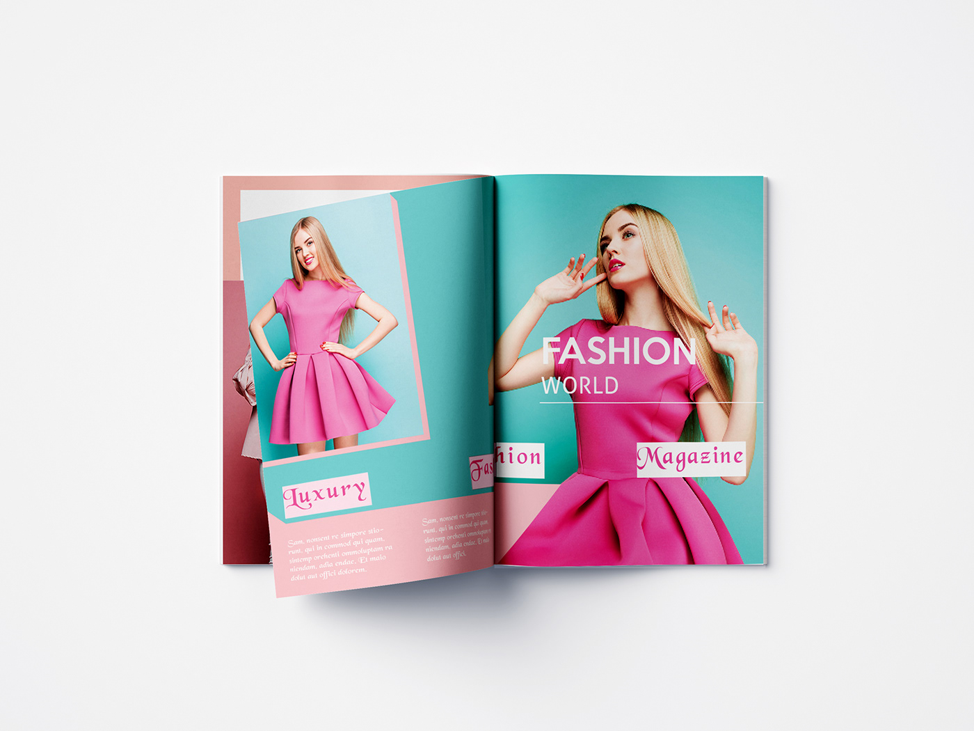 Fashion  Magazine design marketing materials