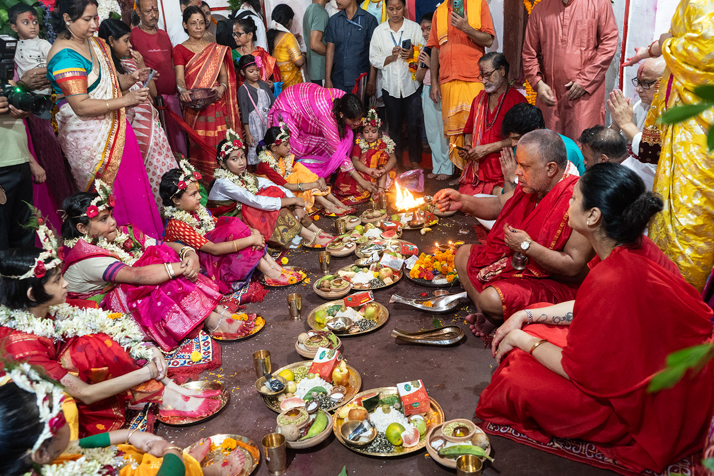 person rituals religion Hinduism girl navratri festival Kamakhya temple kumari puja