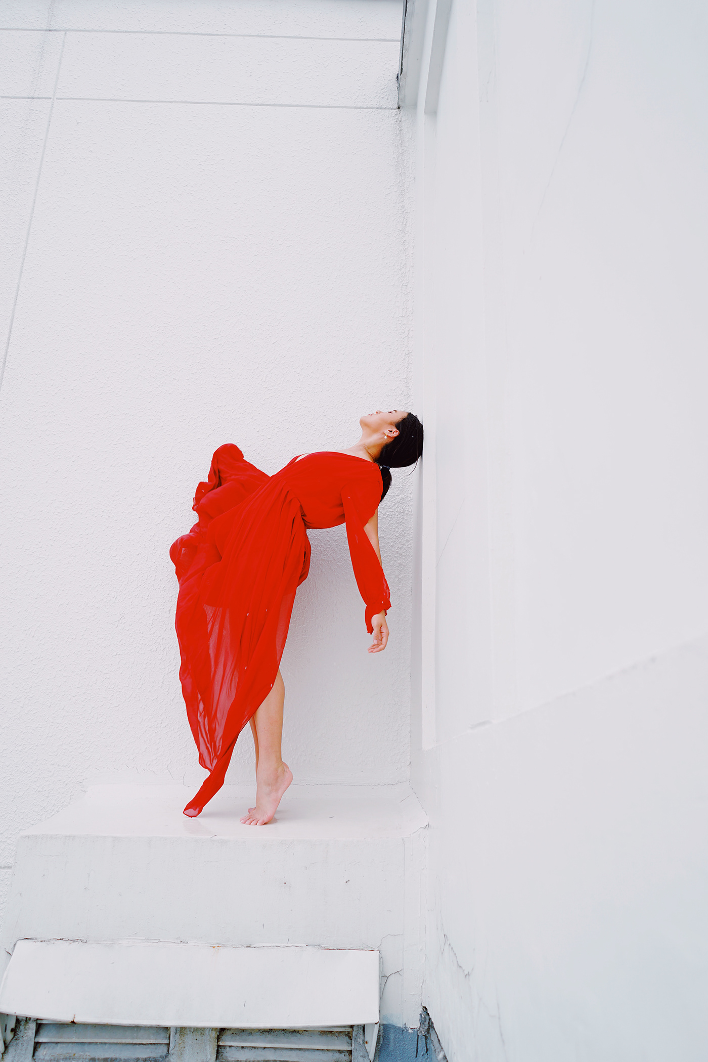 dancer high fashion Photography  Poses quirky red red dress