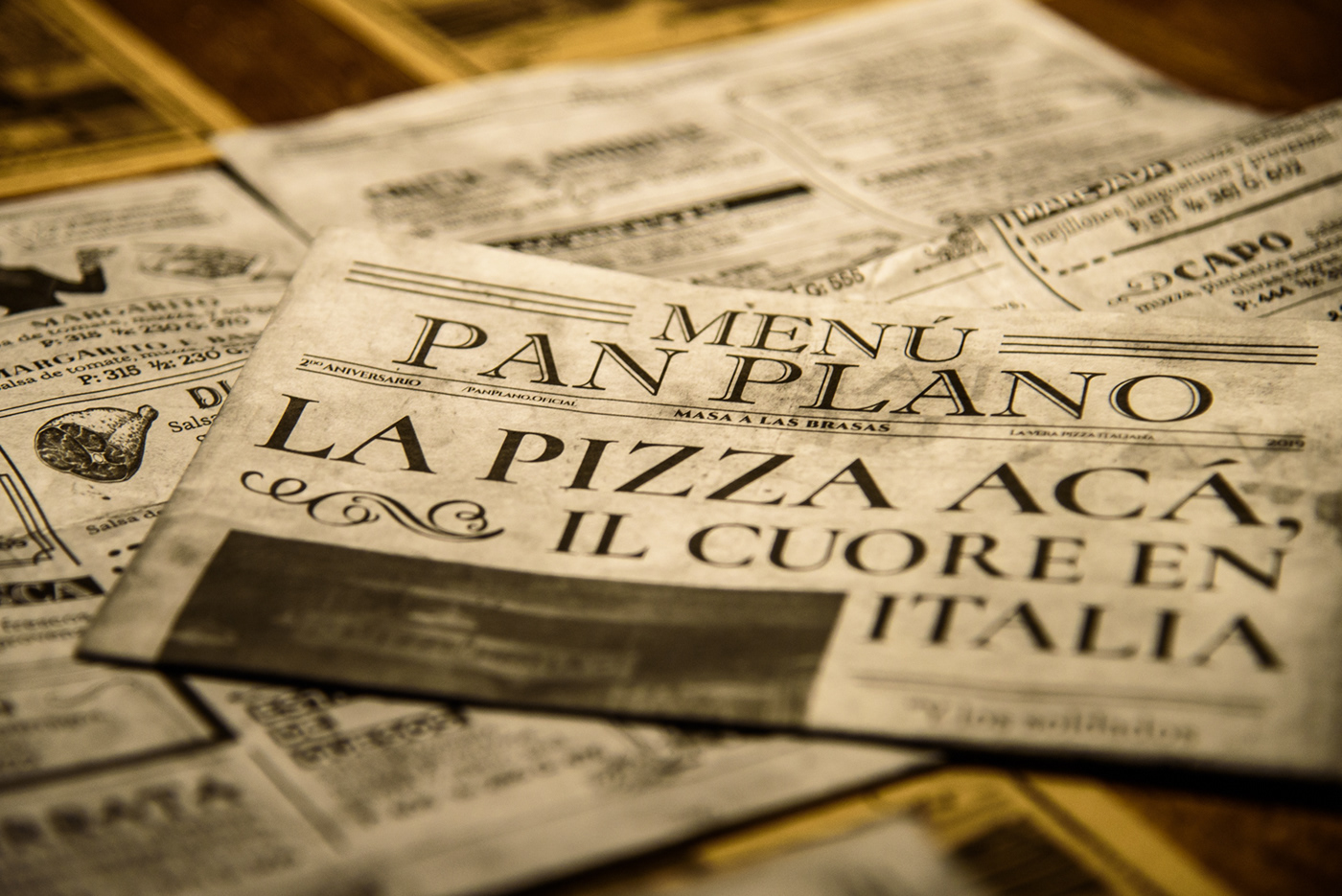 menu pizza menu Pizza vintage panplano