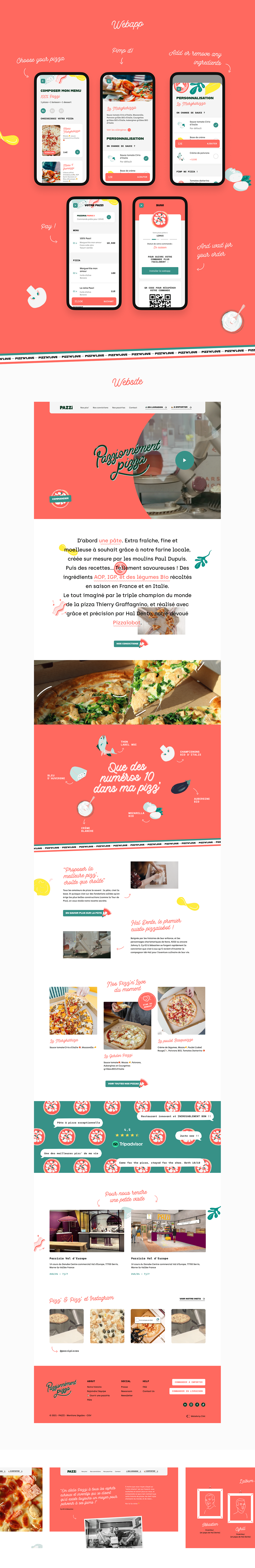 animation  branding  design Food  foodporn pazzi Pizza terminal webapp Website