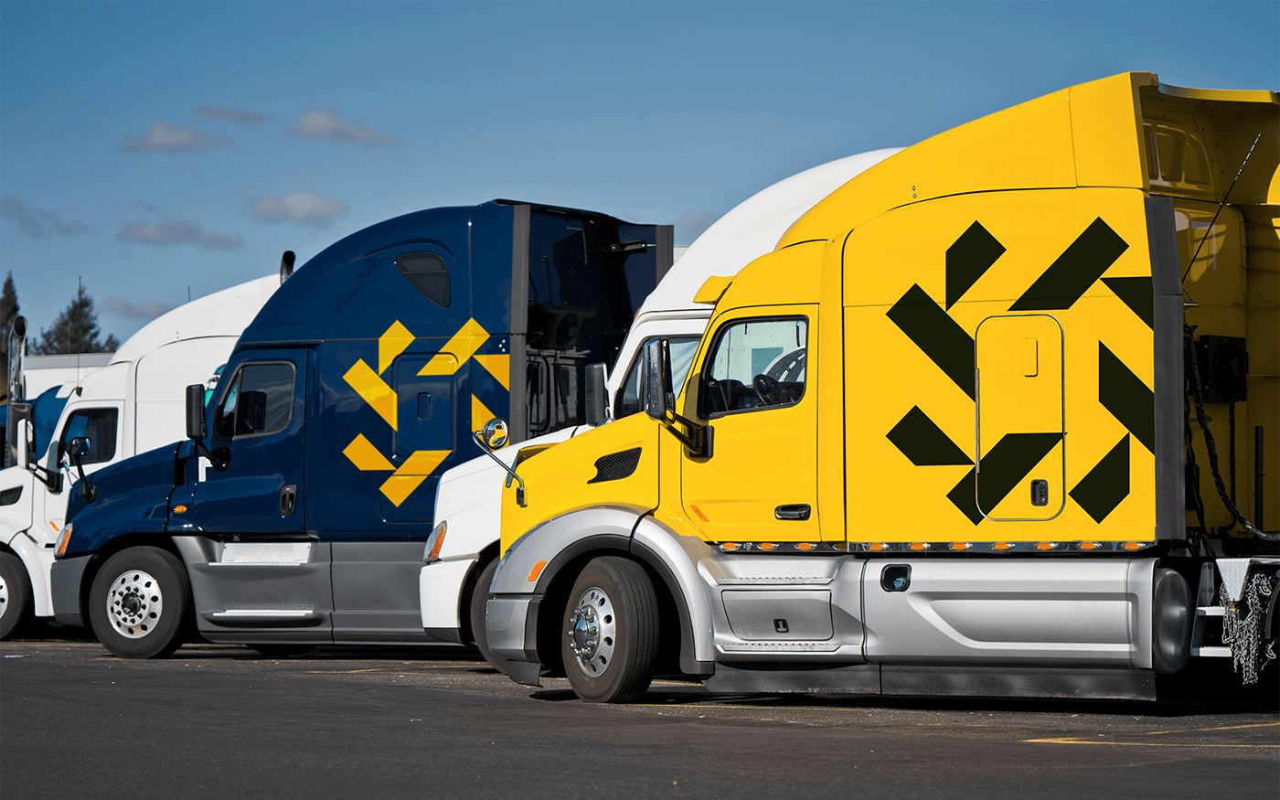 blue Brand Design brand identity branding  contemporary Logistics Logo Design transportation visual identity yellow