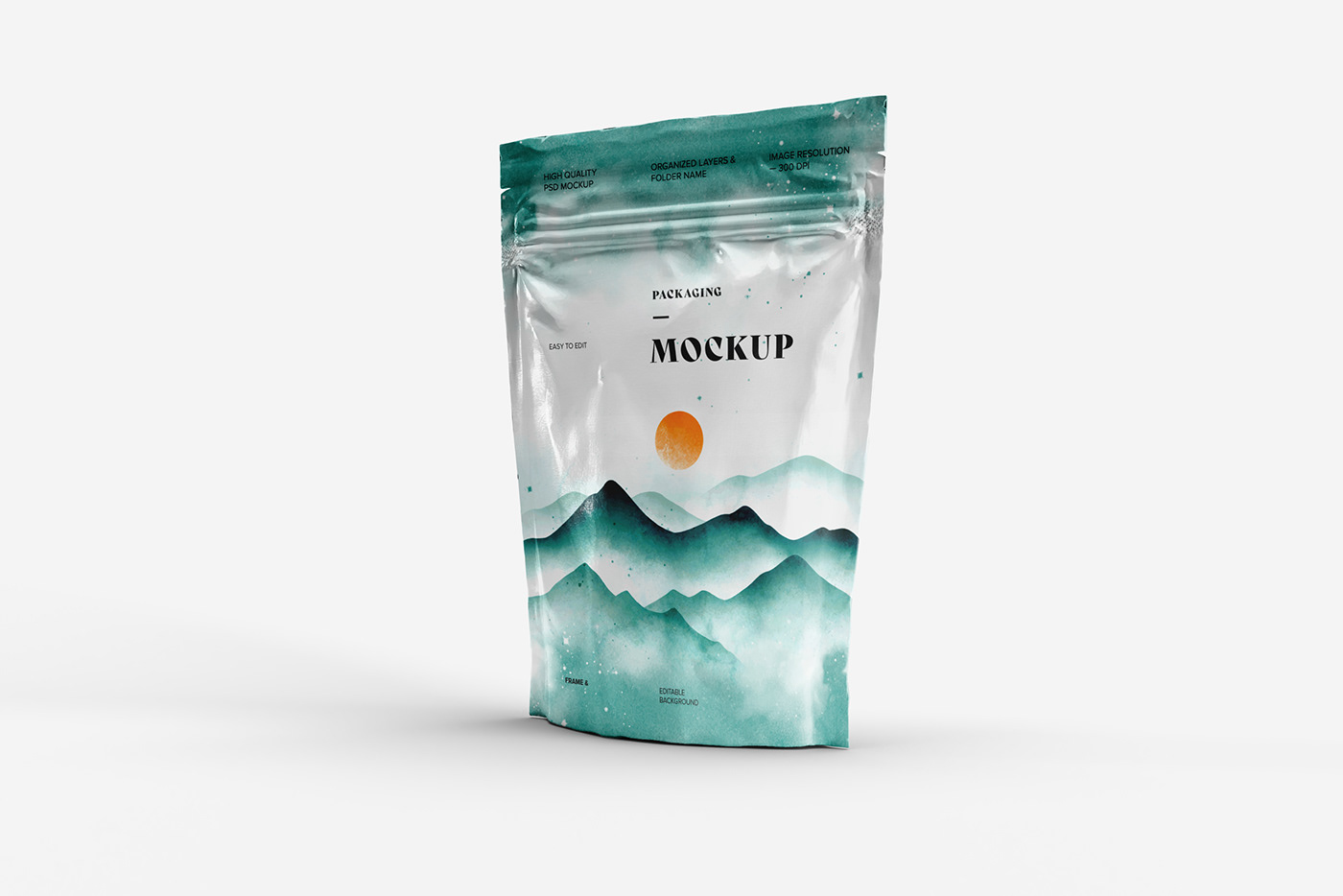 Advertising  Food  free marketing   Mockup package Packaging pouch stand up zip lock