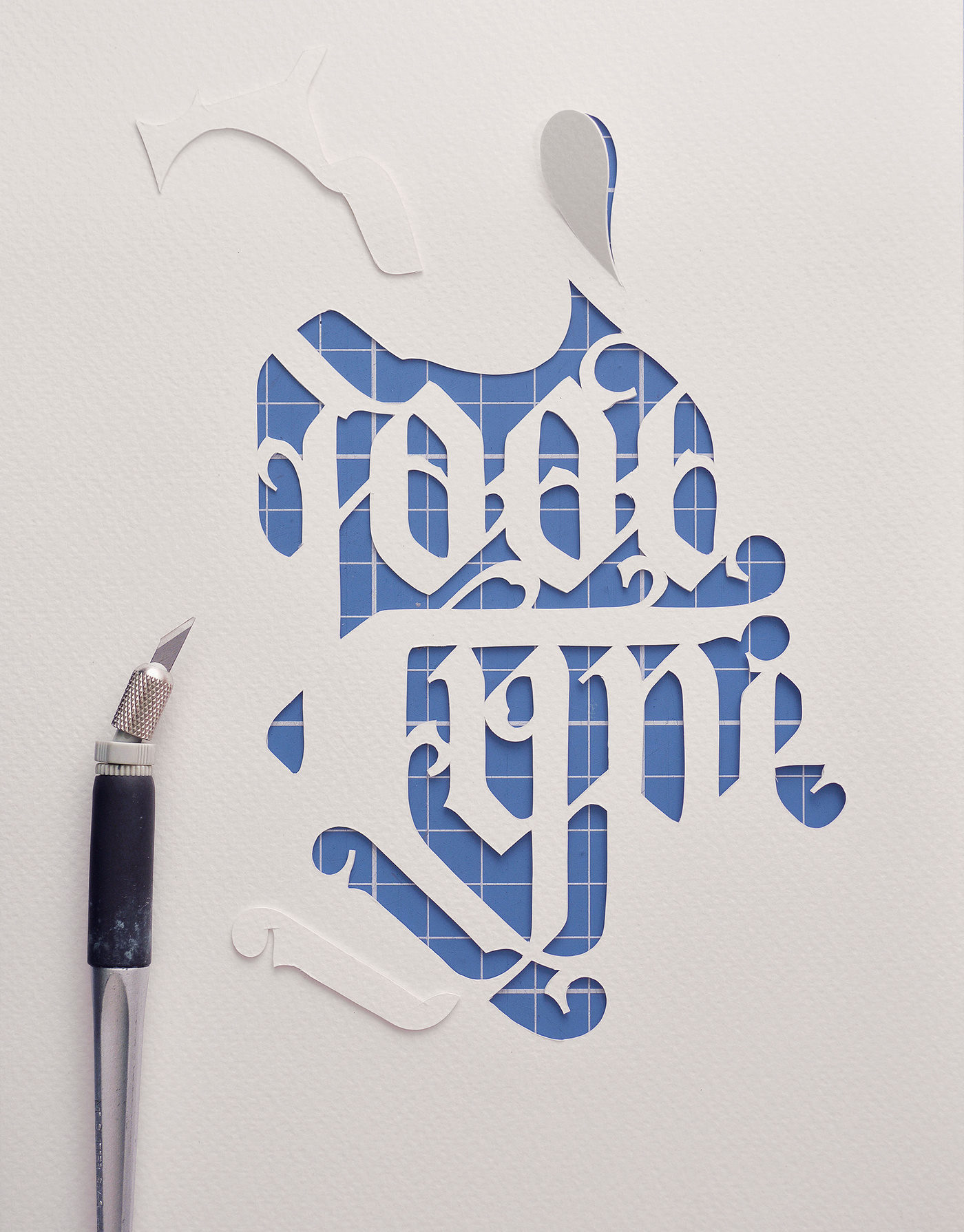 type design lettering paper papercut papercut calligraphy letters GoodType type paper type