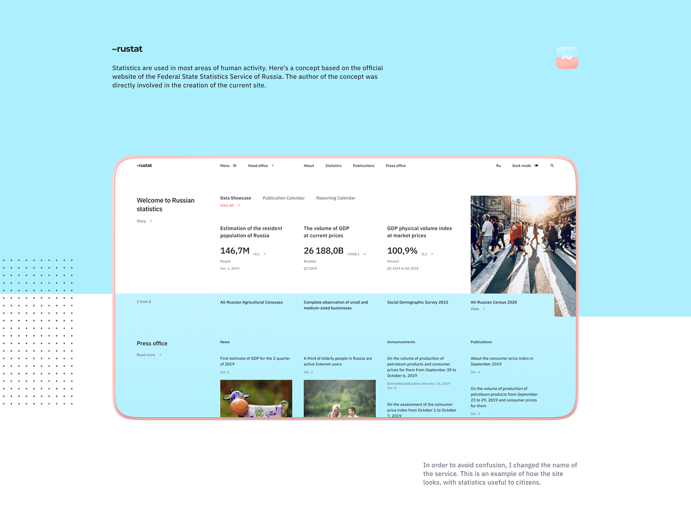 Web Design  Website statistics Russia pastel concept redesign grid Charts Data