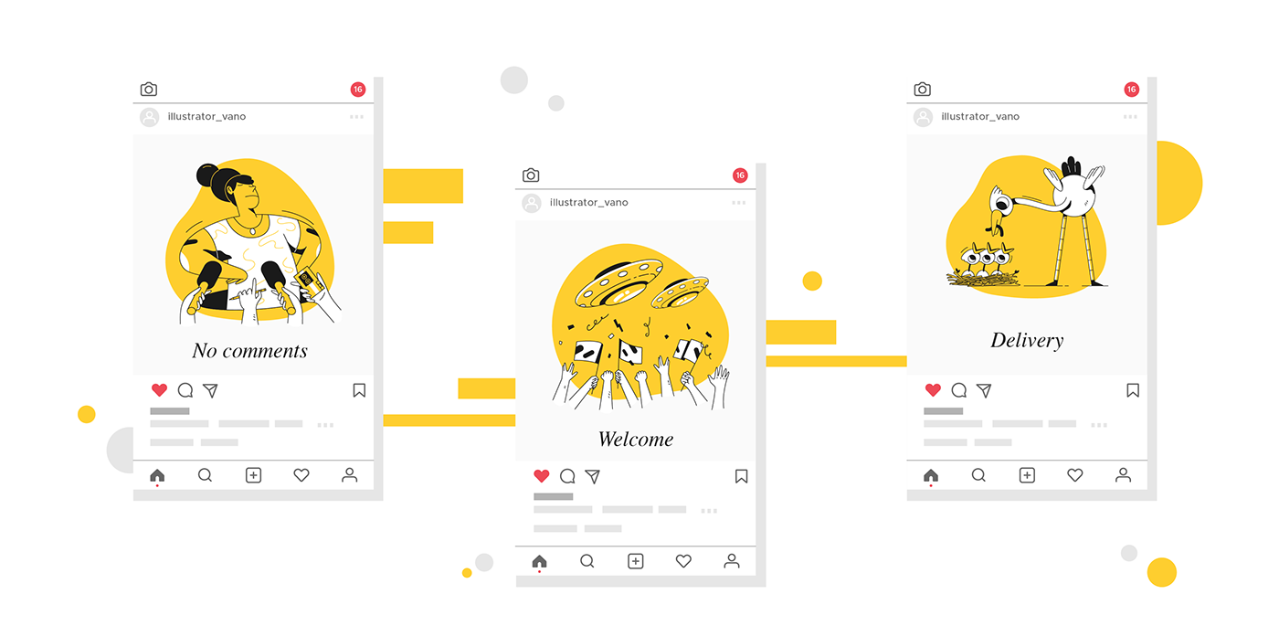 Character design  ILLUSTRATION  illustrations interfaces product sketches UI ui design Web yellow