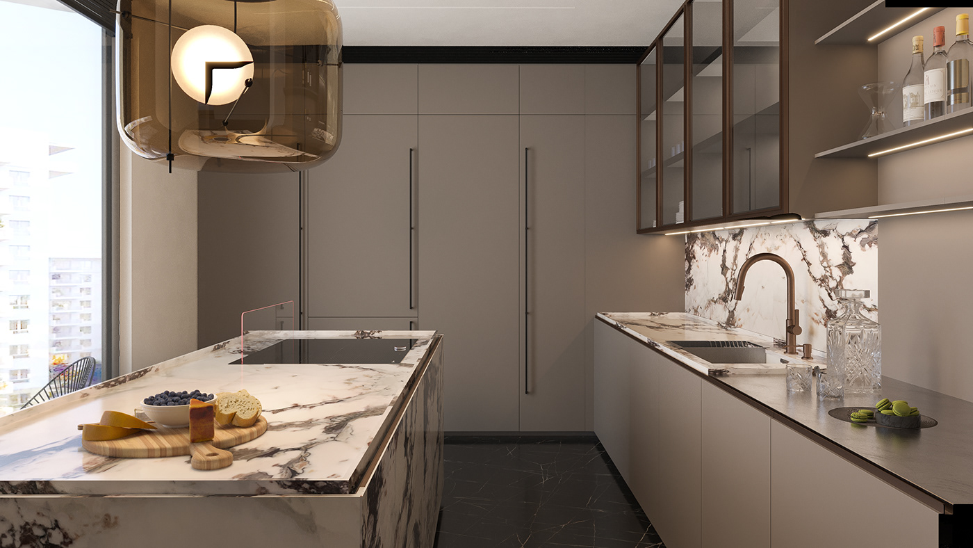 3ds max corona render  interior design  kitchen design luxury luxurydesign visualization
