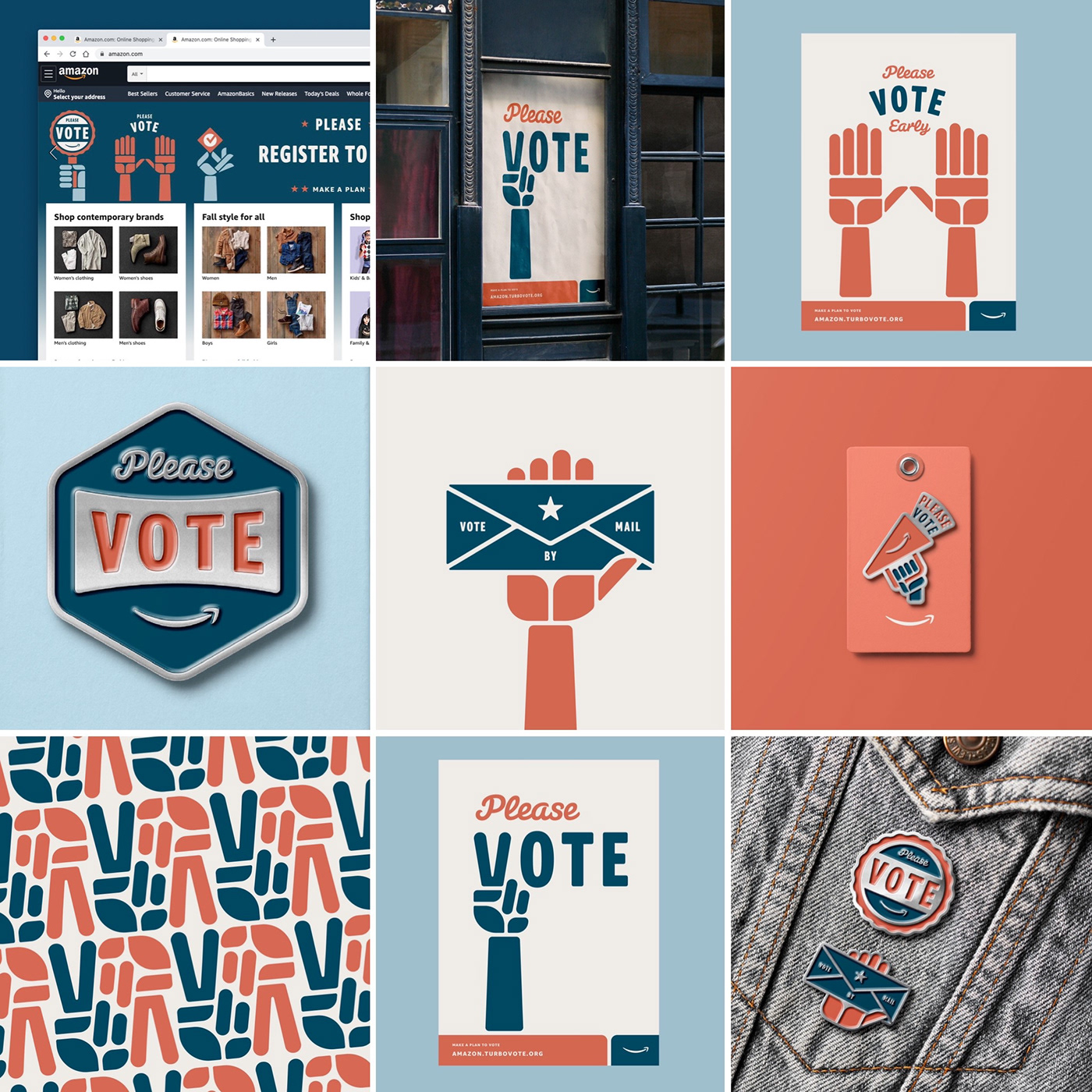 Advertising  Amazon brand brand identity branding  design Election ILLUSTRATION  logo voting
