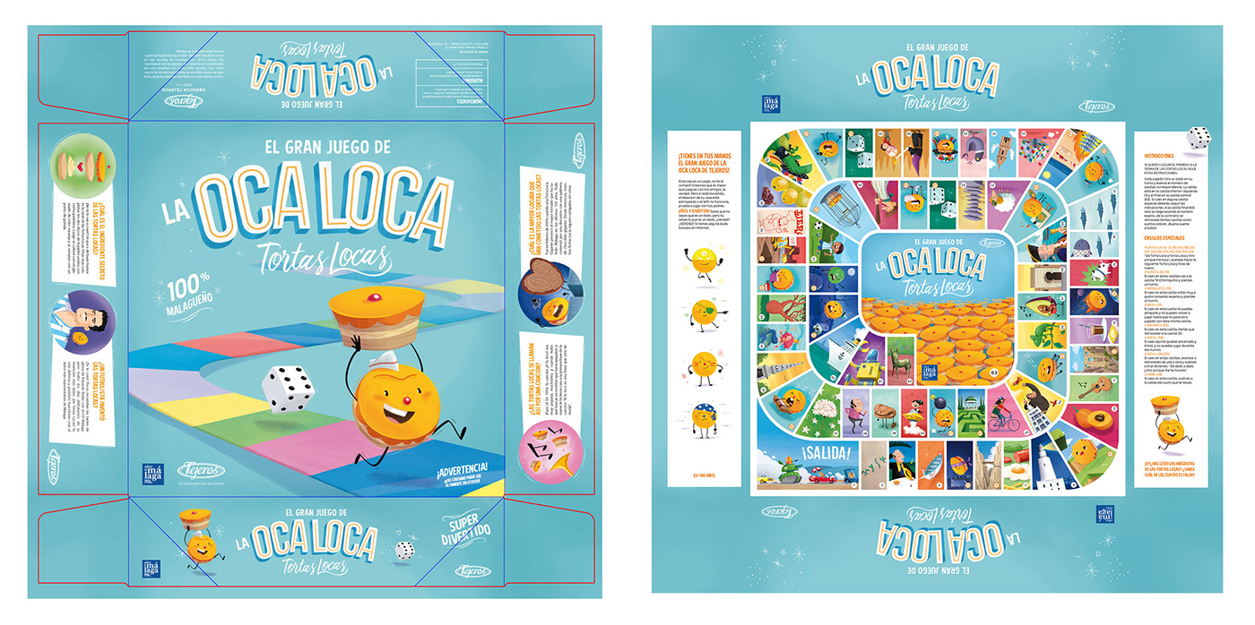 malaga Torta loca cake box Character sweet Oca game of the