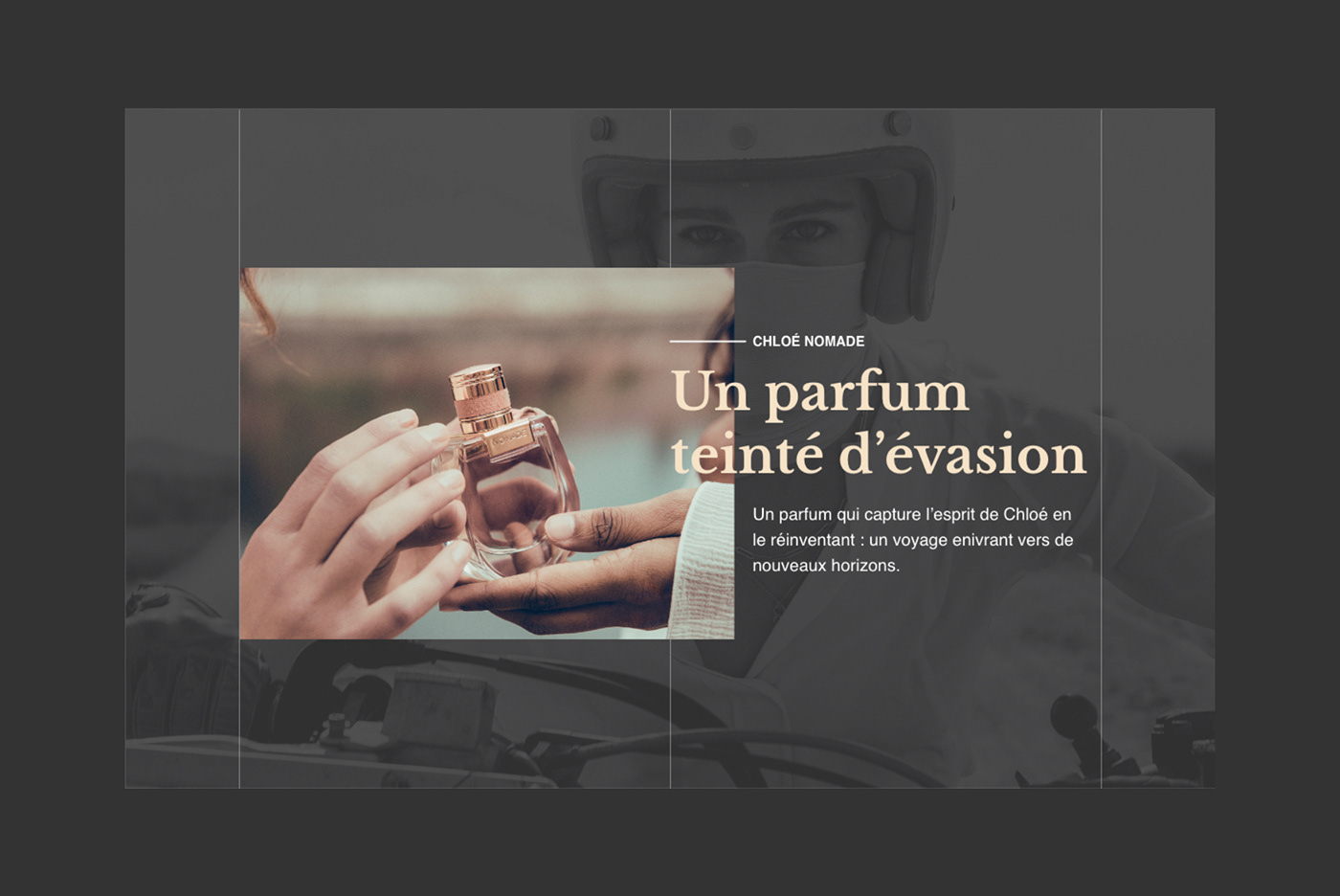 UI ux perfume nomade chloe interaction motion Web Design  animation  Travel