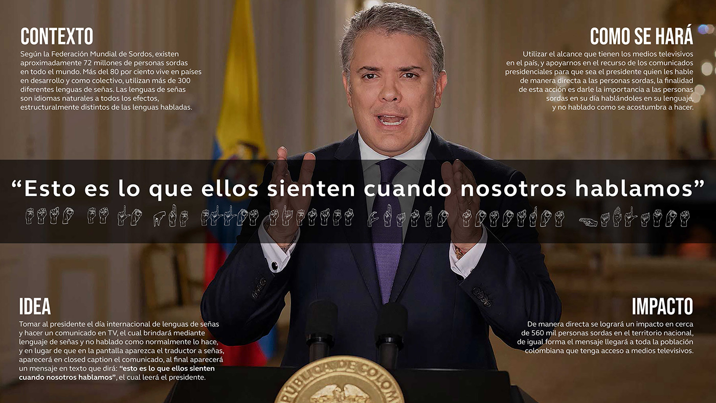 bogota colombia creatividad gobierno de colombia inclusion IVAN DUQUE presidencia de colombia proactividad  publicidad redes sociales