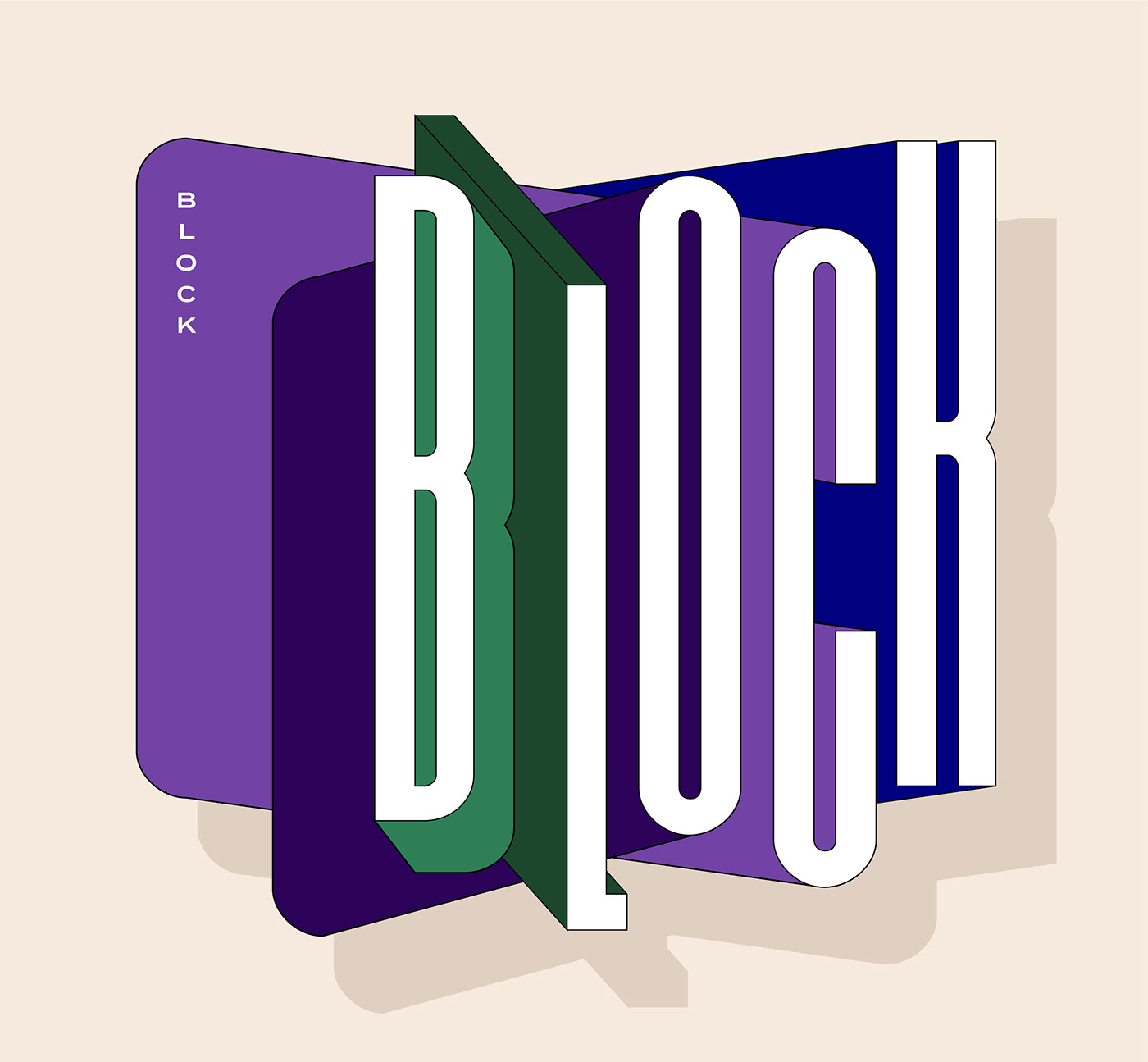 "BLOCK" typography art by kissmiklos .