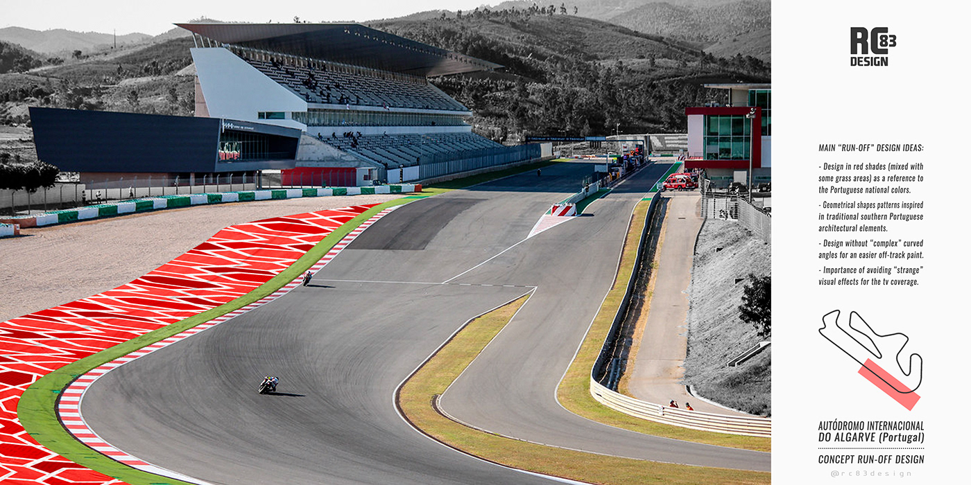 race track architecture graphic design  NEW DESIGN concept Portugal motogp motorsports Motor racing rc83design