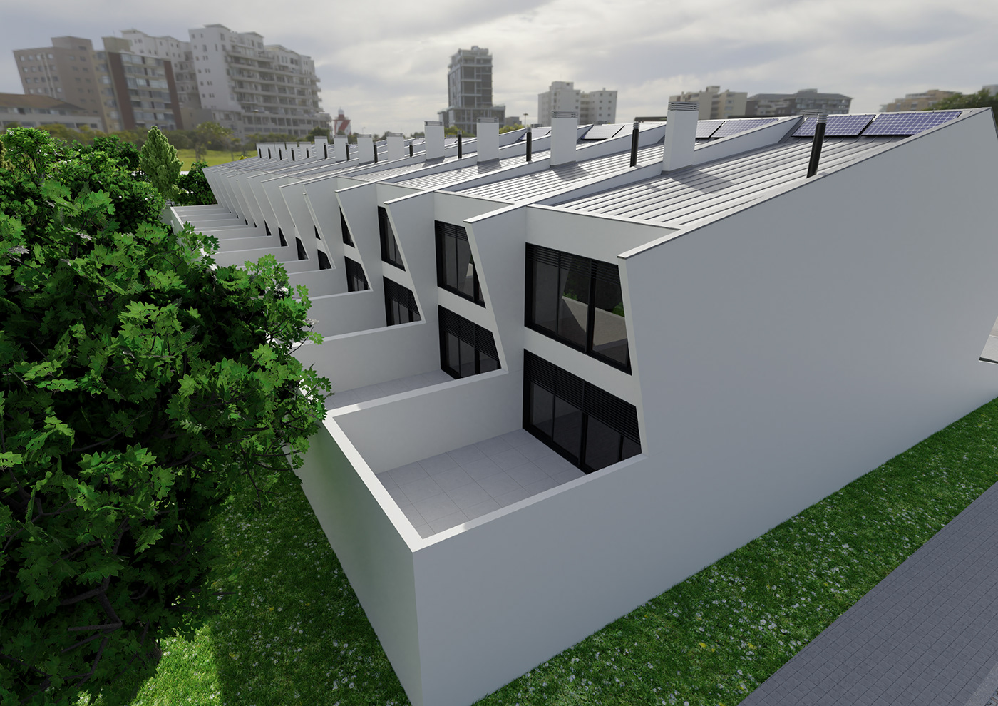 3D real estate blender 3d porto Novo Porto village Empreendimento moradia building housing