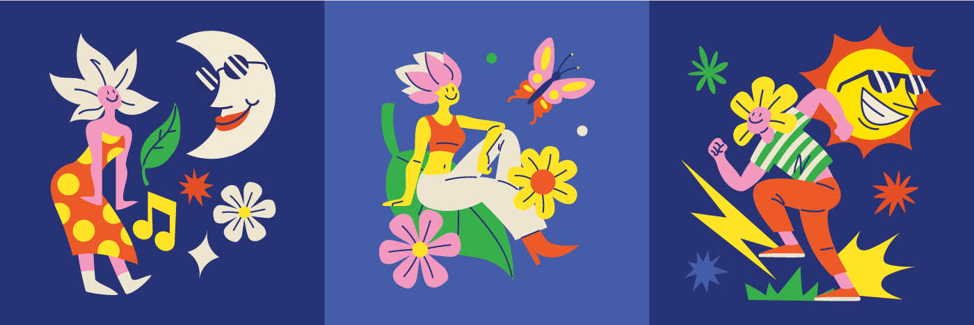 ILLUSTRATION  Character design  Graphic Designer adobe illustrator festival Flowers Music Festival music visual identity mexico